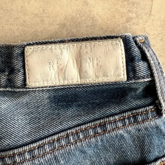RE/DONE High Rise Straight Leg Jeans - Picture 6 of 7